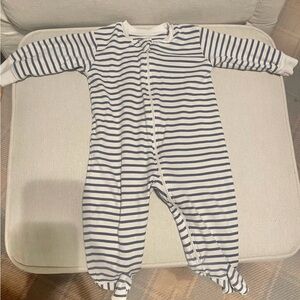 Kissy Love Navy Stripes Zip Footy